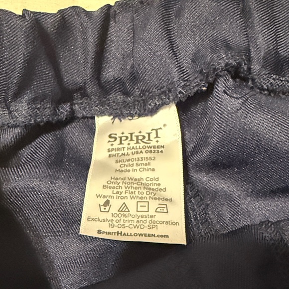 Spirit Halloween Police Navy Blue Pants with Yellow Stripe Small - Picture 3 of 6